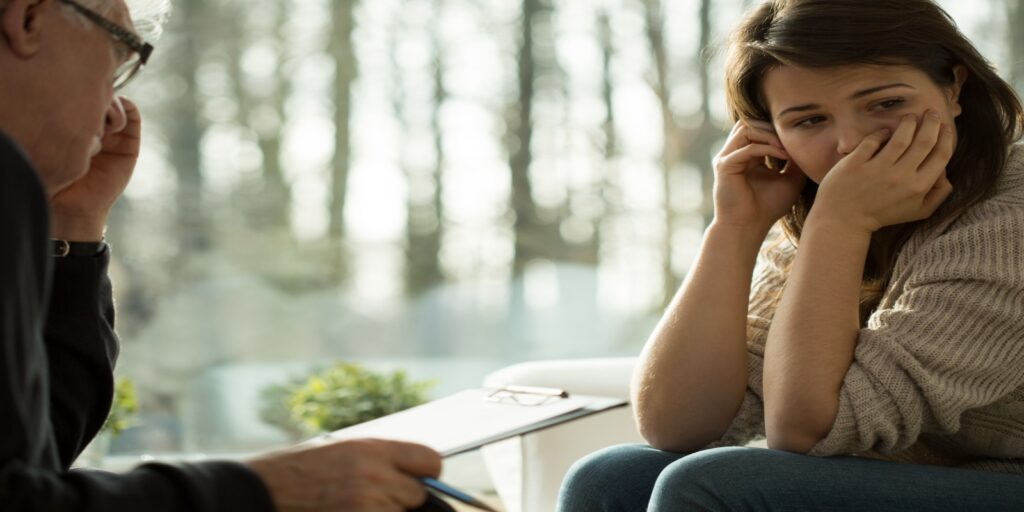 Divorce attorney going over mental health