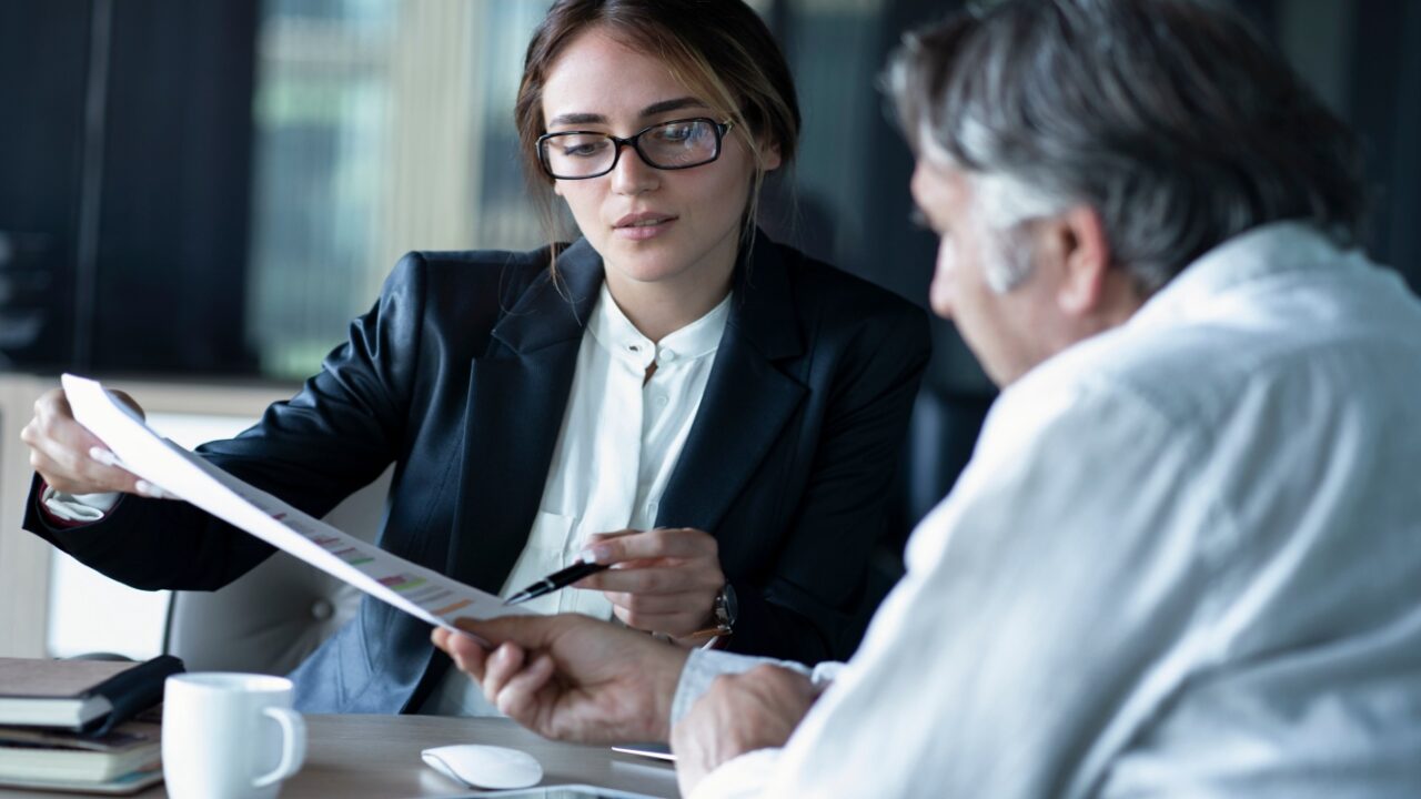 Man going over financial planning in divorce planning