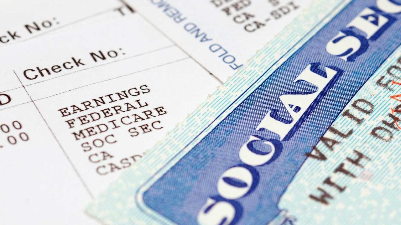 Close up of a social security card