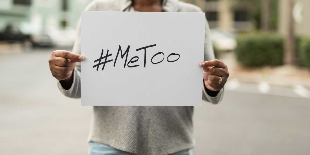 Woman representing the metoo movement