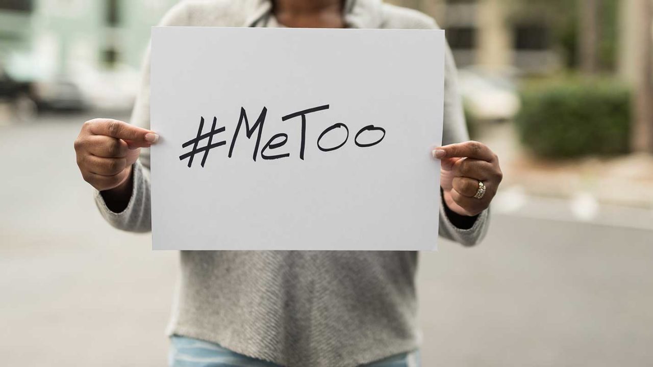 Woman representing the metoo movement