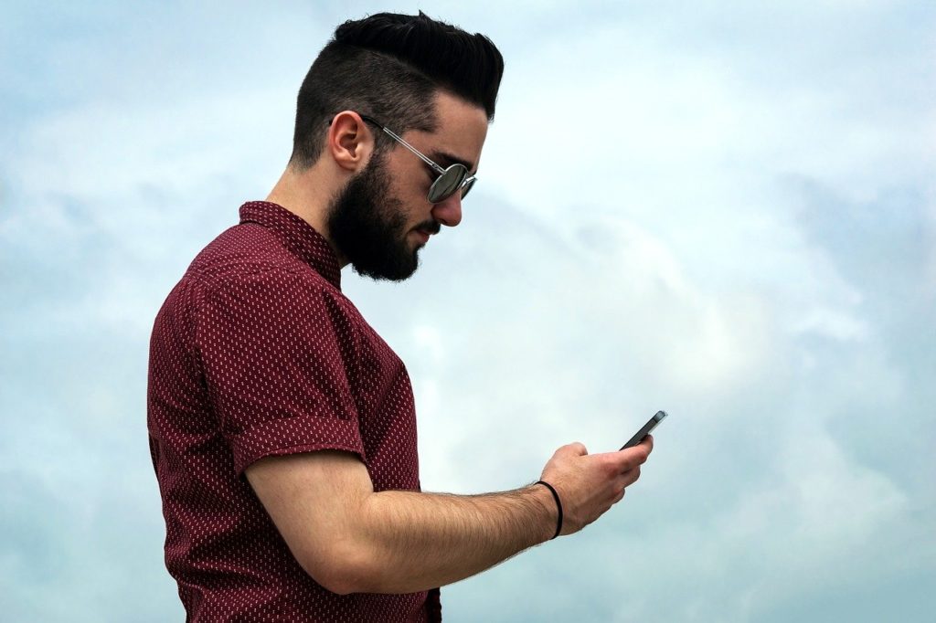 Man cyberstalking