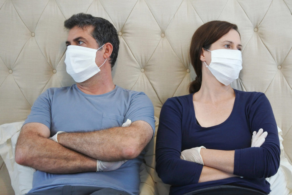 Divorced couple forced to stay at home during the pandemic
