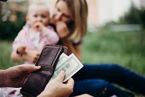 Man paying alimony to his ex wife
