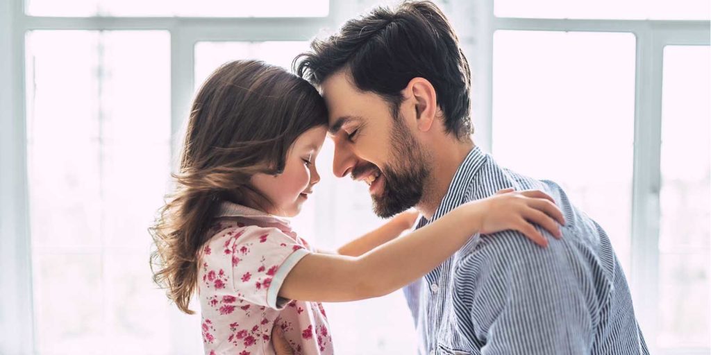 Father with his daughter after a Howard County divorce