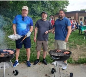 michael grilling at camp