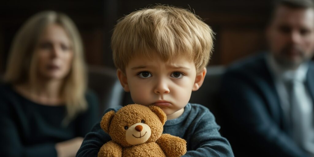 child custody or alimony trial in court