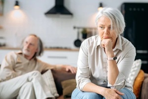 mature caucasian spouses misunderstanding each other