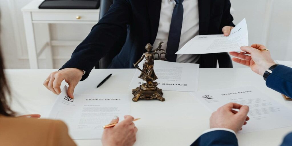 Lawyer Holding Divorce Paper