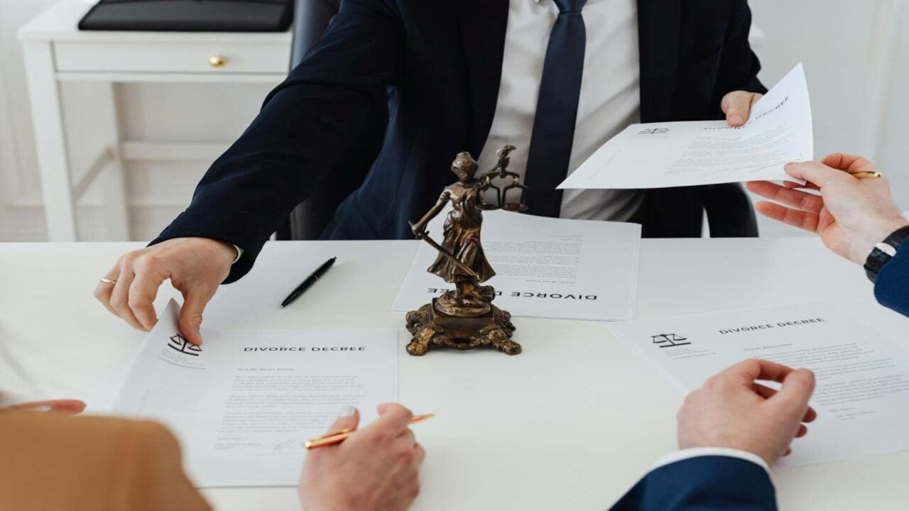 Lawyer Holding Divorce Paper
