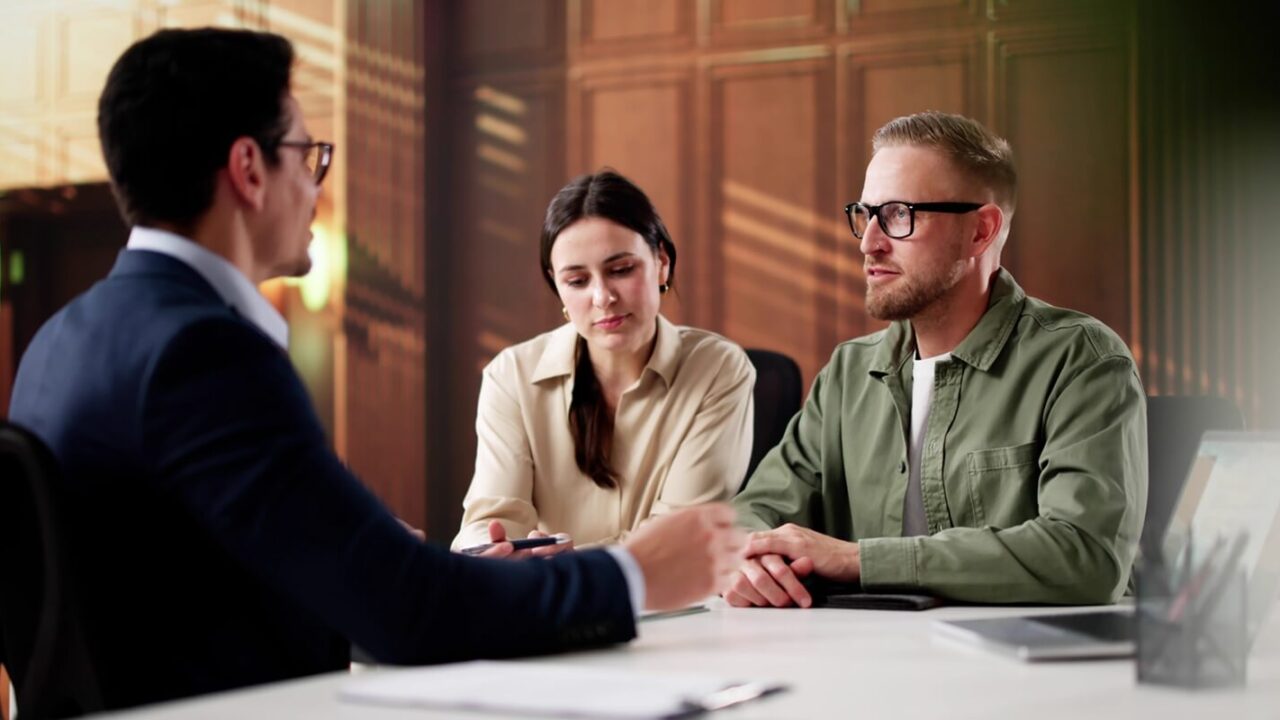 family lawyer consulting on divorce case