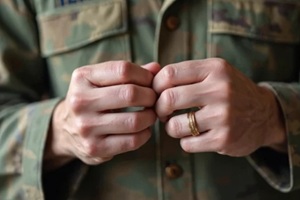 male in military uniform is ending marriage
