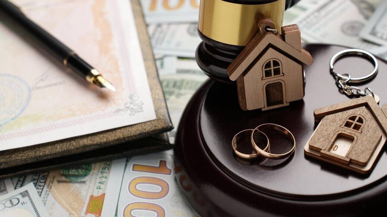 property division in divorce and marital law concept